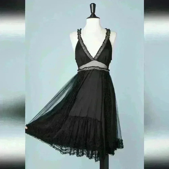 2000's Vintage Jean Paul Gaultier Mid-Length Black Tulle Dress (Rare Find/Size) - Picture 1 of 9